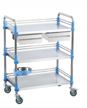High-quality Stainless Steel Hospital Treatment Trolleys and Hand Care Carts