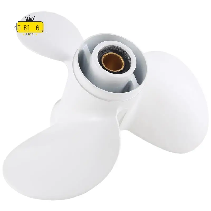 

ABIB -Marine Engine Outboard Propeller 664-45947-01-El 9 7/8 X 11 1/4 For Yamaha 20-30Hp Aluminum Alloy 3 Blade Black 10 Spline