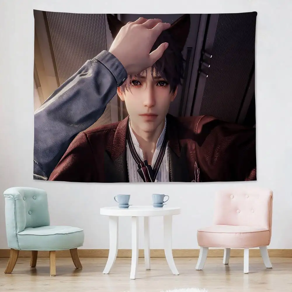 L-الحب والمساحة العميقة رافاييل نسيج الجدار الشنق نسيج آرت ديكو نمط بطانية الستار غرفة نوم المنزل غرفة المعيشة الديكور