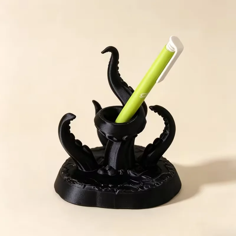 3D Printed Cthulhu Tentacle Pen Holder Plastic Creative Desk Stationery Storage Container Unique Gothic Desktop Decor Ornament