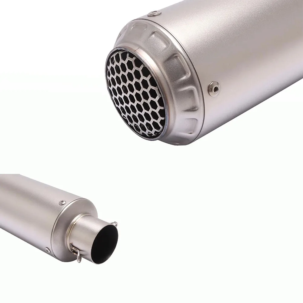 كاتم صوت عادم الدراجة النارية SC المعدل العالمي مقاس 51 مم مع شبكة لعادم Huanglong 600 ZX6R وZ800 من الفولاذ المقاوم للصدأ. #4