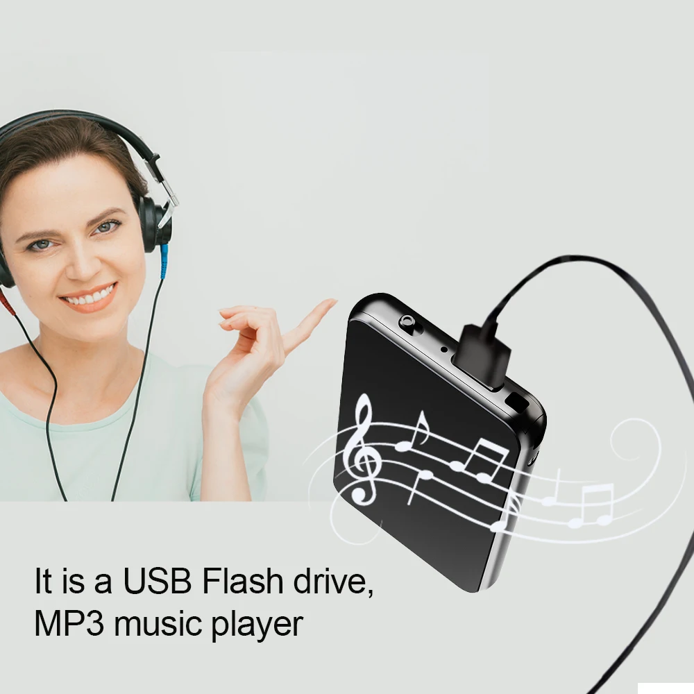 Grabador de Audio Digital V15 con una sola tecla, reducción de ruido inteligente, unidad de grabación profesional de largo tiempo, grabación de MP3