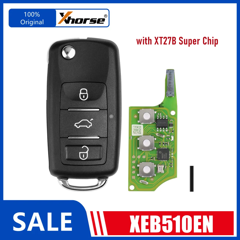 2PCS XHORSE XEB510EN B5 Universal Super Remote Smart Key built-in XT27B VVDI Super Chip English Version