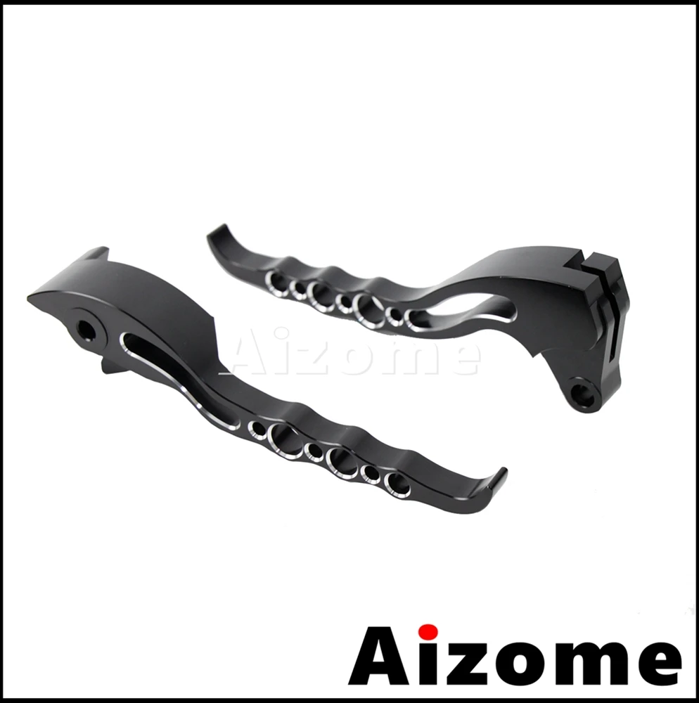 Chrome & Black Motorcycle Brake Clutch Levers Loopholes Handle Control Lever For Suzuki Boulevard M109R M109 2006-2017