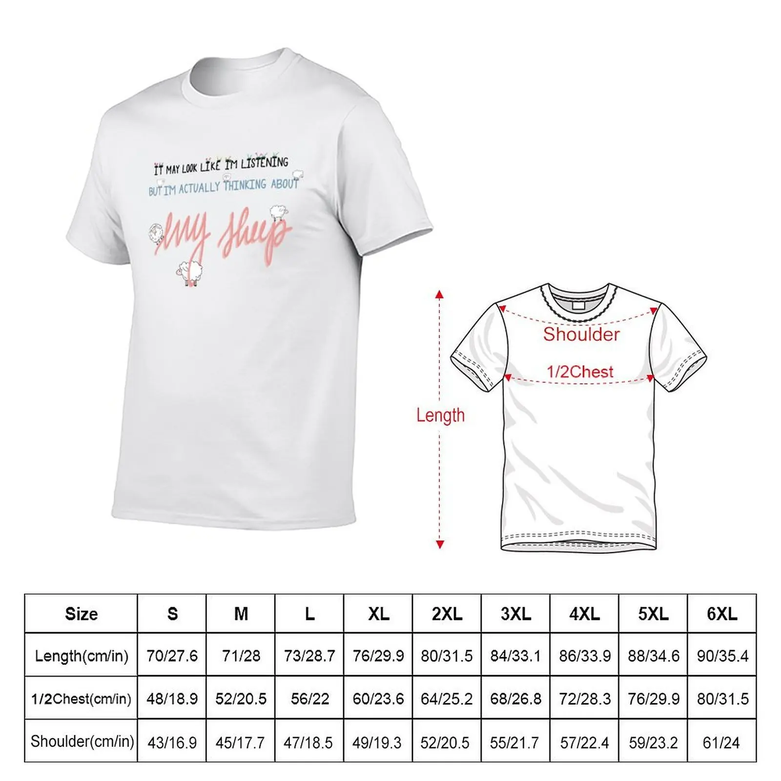 i love my sheep T-Shirt cute tops man t shirt men clothing