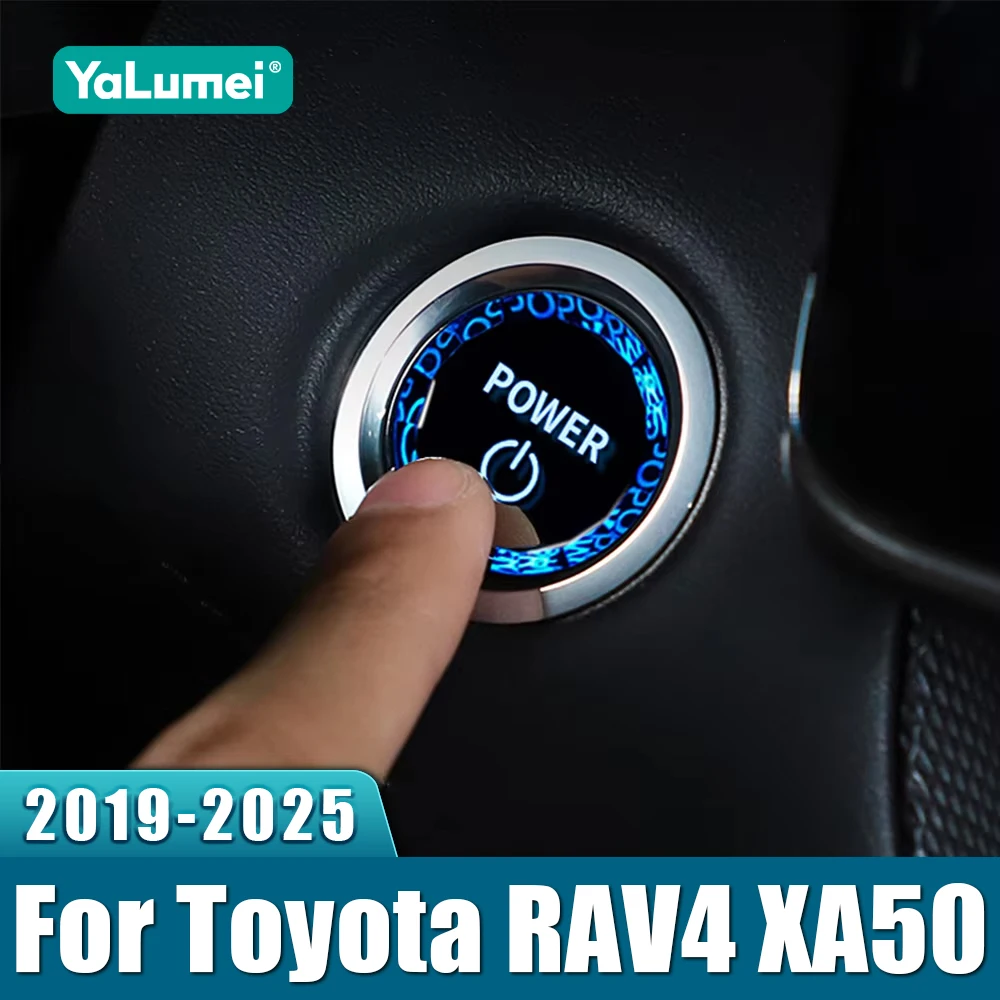 For Toyota RAV4 XA50 2019 2020 2021 2022 2023 2024 2025 RAV 4 Hybrid Car Engine Push Start Stop Button Ring Cover Trim Sticker