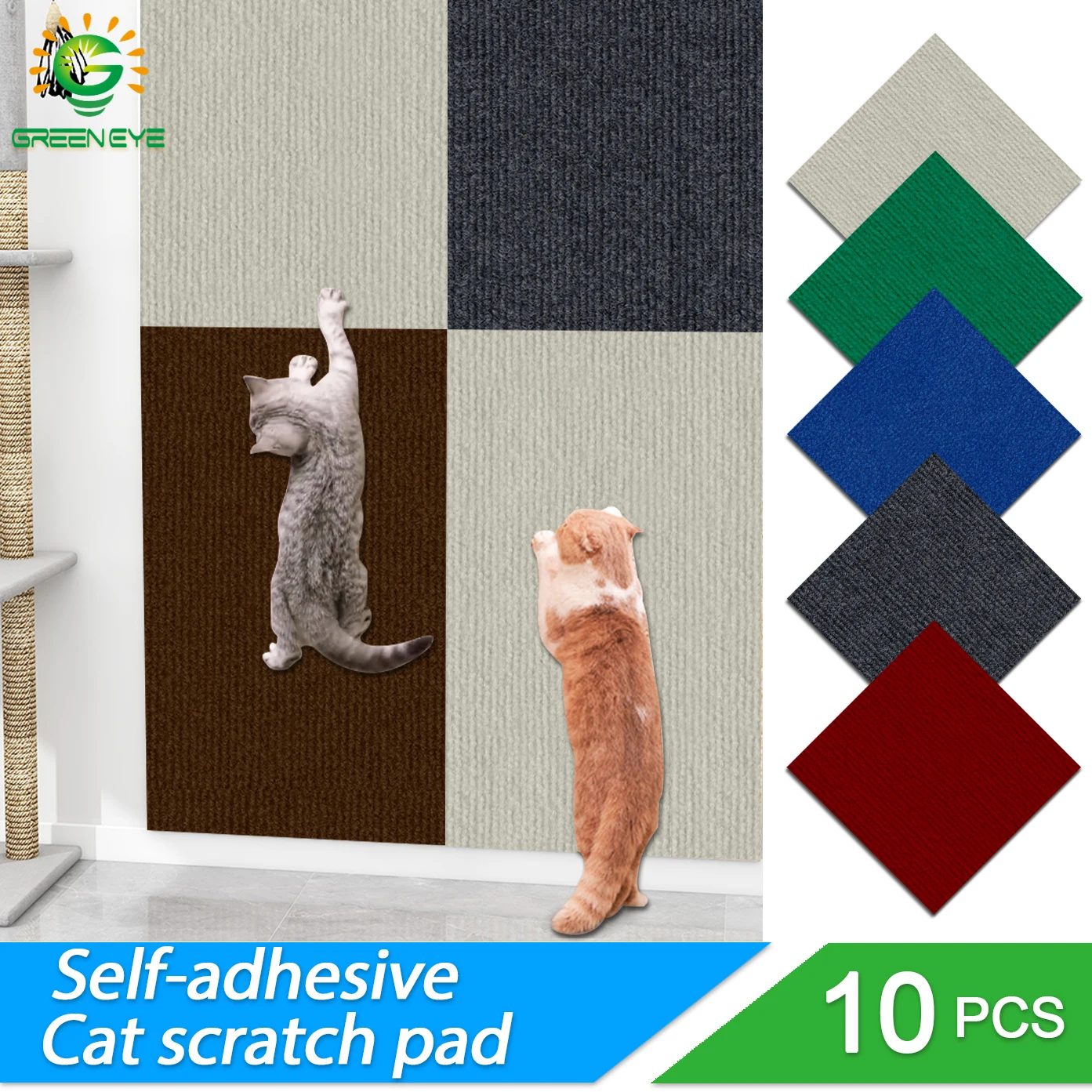 10Pcs Self-adhesive carpet Square 30cm*30cm Peel And Stick Removable sticker For DIY Home Furnishing Wall Tiles Hallway Indoor