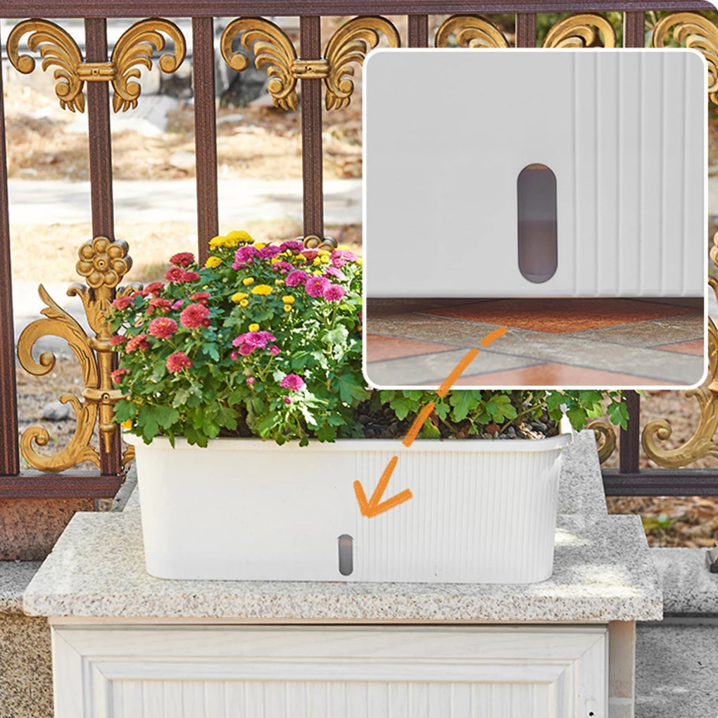 ABS Square Plastic Flower Pot With Multi-grid And Smooth Bottom Wheel Indoor Vegetable Planting Box