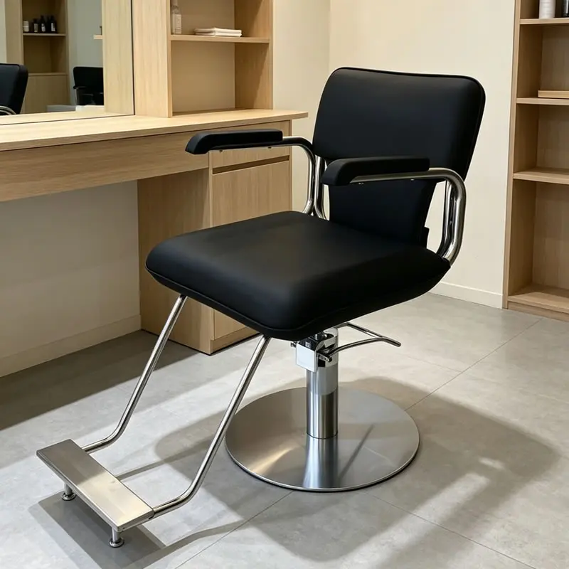 Makeup Professional Waiting Barber Chair Swivel Facial Cosmetic Barber Chair Stylist Taburete Con Ruedas Commercial Furniture
