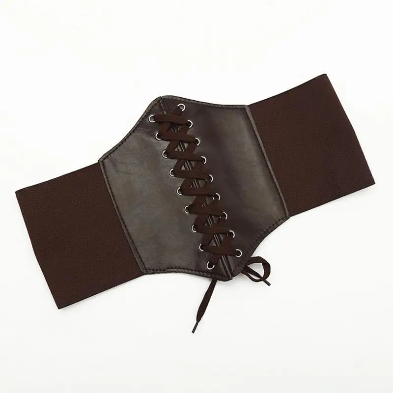 652F Top Sexy para mujer, corsé con cinturón ajustable, Top ajustado Color sólido para mujer, Top corto fiesta Top