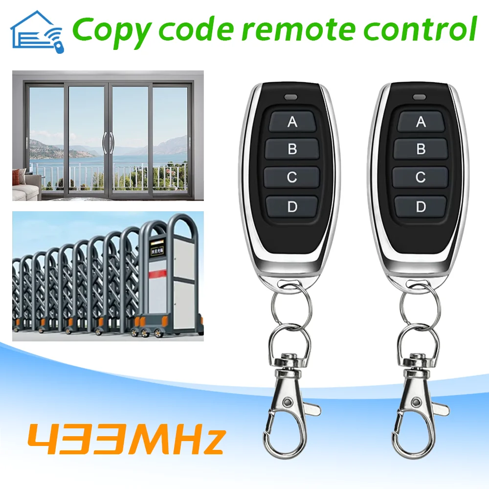 

433MHz 4CH EV1527 Remote Control Switch Learning Code RF Transmitter Wireless controller For Smart Home Garage Door Opener Alarm