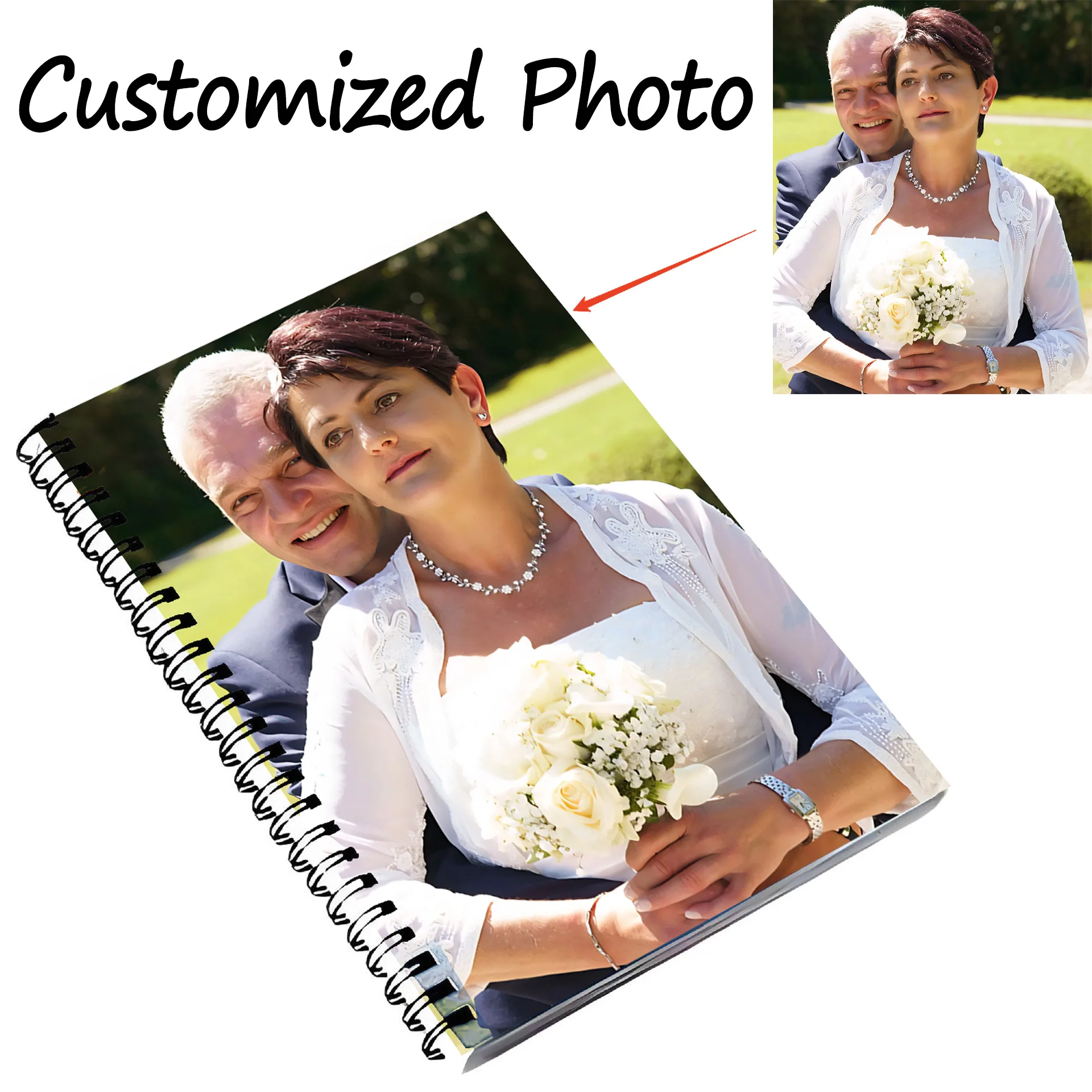 Caderno A5 com fotos e logotipo personalizados, diário de imagem e texto personalizados, perfeito para estudantes, escola, presente de formatura de aniversário