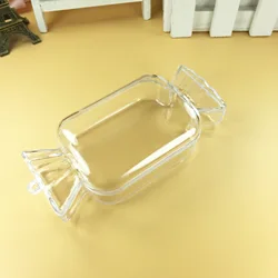 12pcs/Set 12*6*3.4cm Plastic Transparent Candy Box Candy-shaped Storage Container DIY Gift Packaging Box for Birthday Party