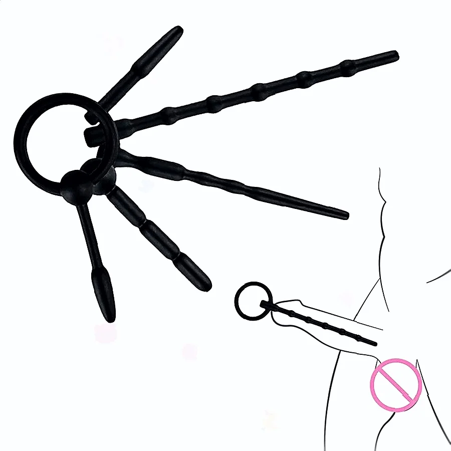 5 أحجام لينة سيليكون مجرى البول موسع الحصان العين عصا القضيب قضيب موسع المثيرة الكبار لعبة الجنس للرجال مجرى البول الصوت رجل