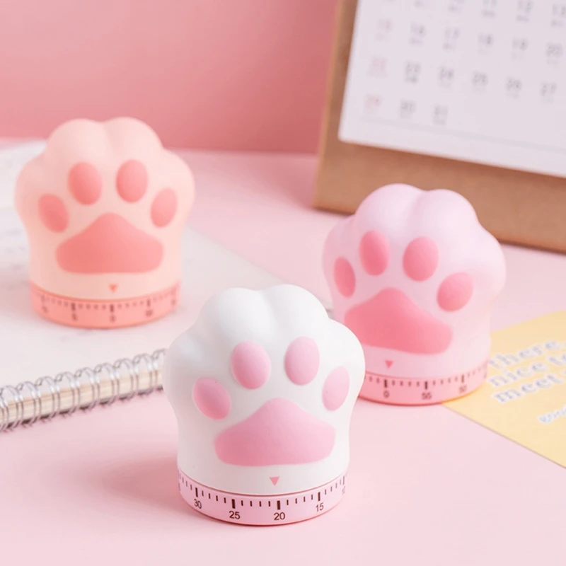 

Household Kitchen Timer Cute Cat Paw Shape Cooking Timer Baking Timer Cooking Alarm Kitchen Accessories Plastic Material