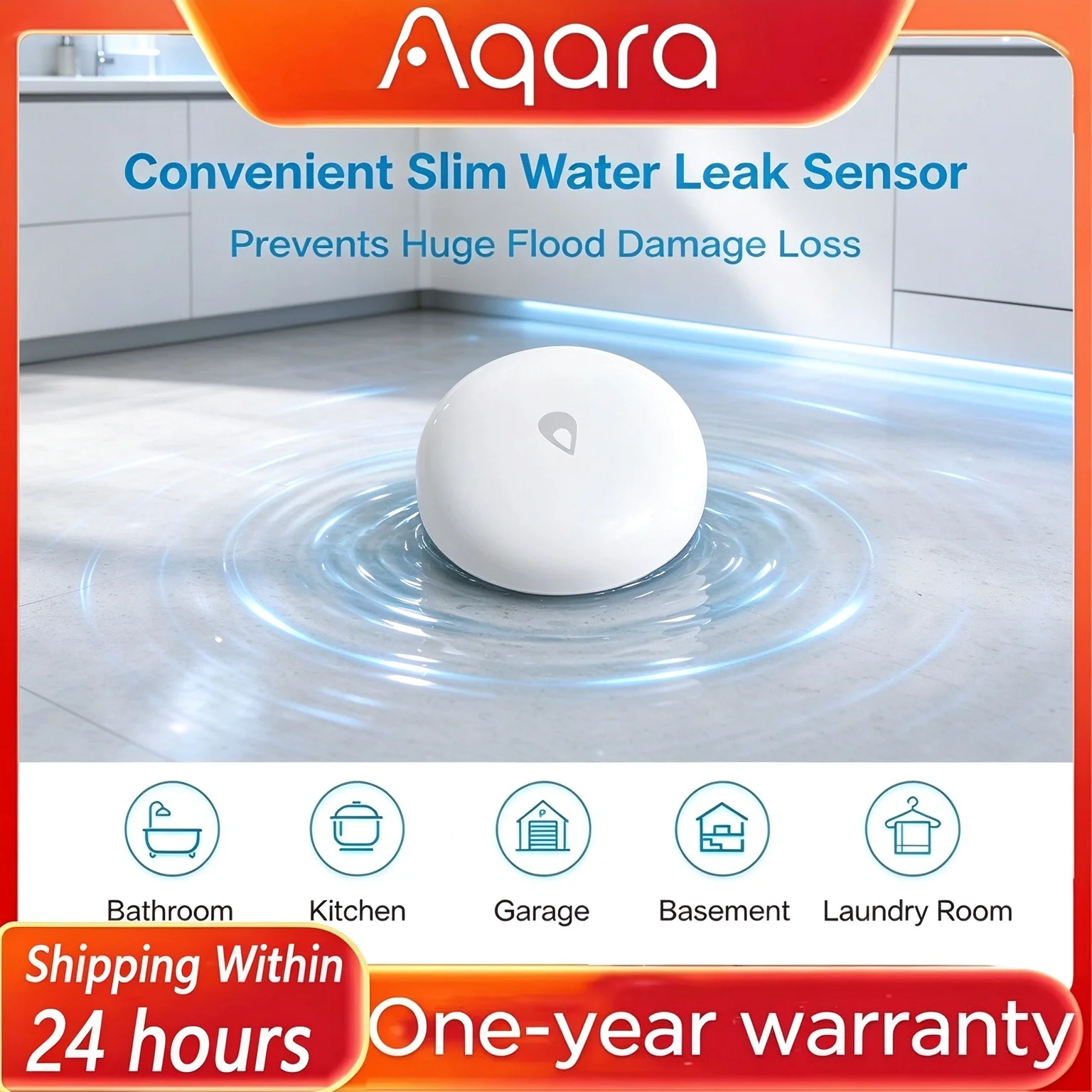 Original Aqara Water Leak Sensor IP67 Zigbee Flood Water Immersing Smart Detector Alarm Security Soaking Sensor For MiHome App