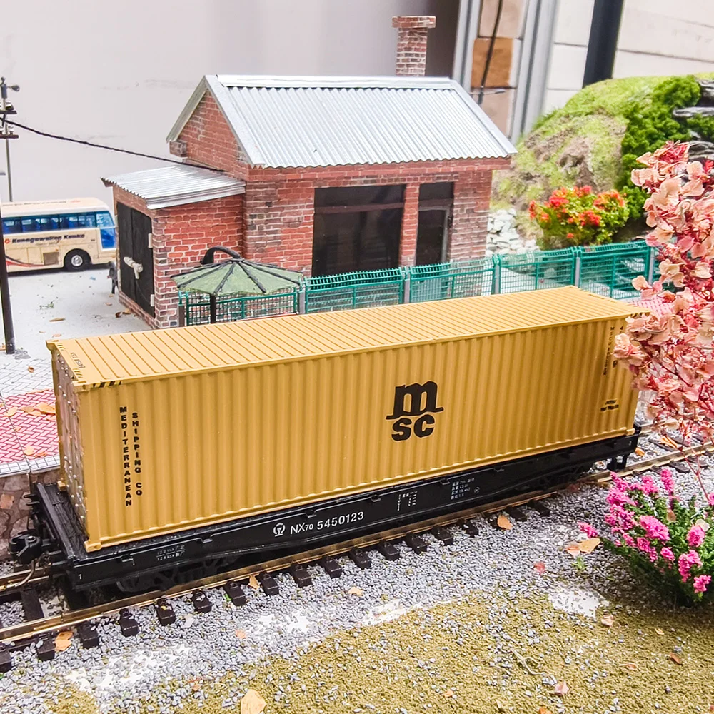 HO مقياس 1:87 40FT مصغرة حاوية الشحن قطار السكك الحديدية الحاويات نموذج هواية ABS صندوق البضائع لجمع الحرفية هدية 1 قطعة #3