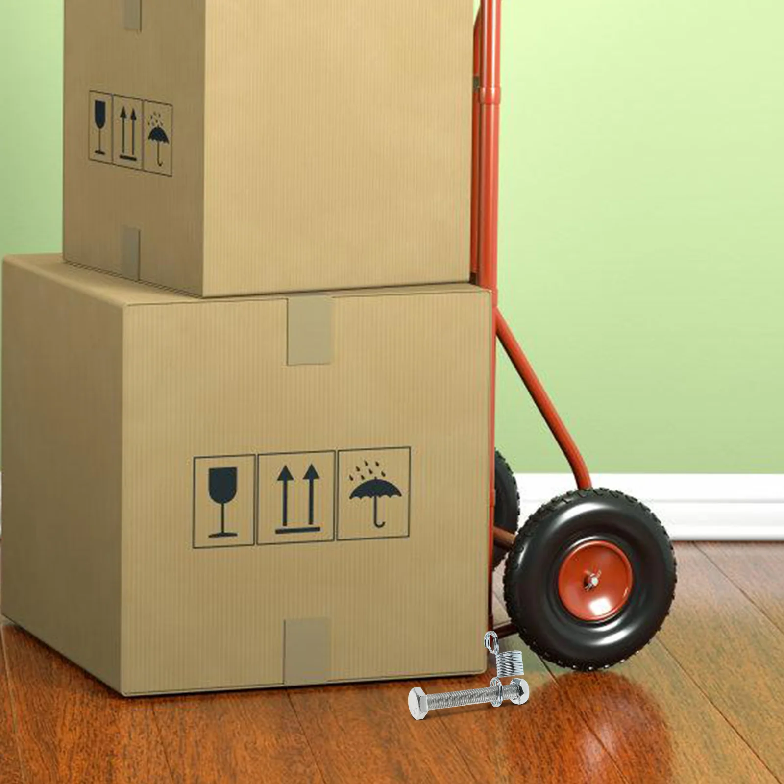 

2Pcs Foldable Cart Mounting Screws Springs Secure Fastening Easy Installation Stable Maneuverability Trolley Accessories