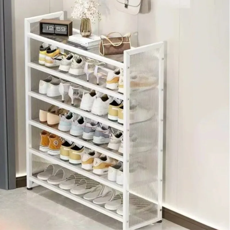 

Foldable Shoe Rack No Assembly | Tiered Entryway Storage Doors, Space Saving Shoe Shelf, Dustproof Organizer for Home