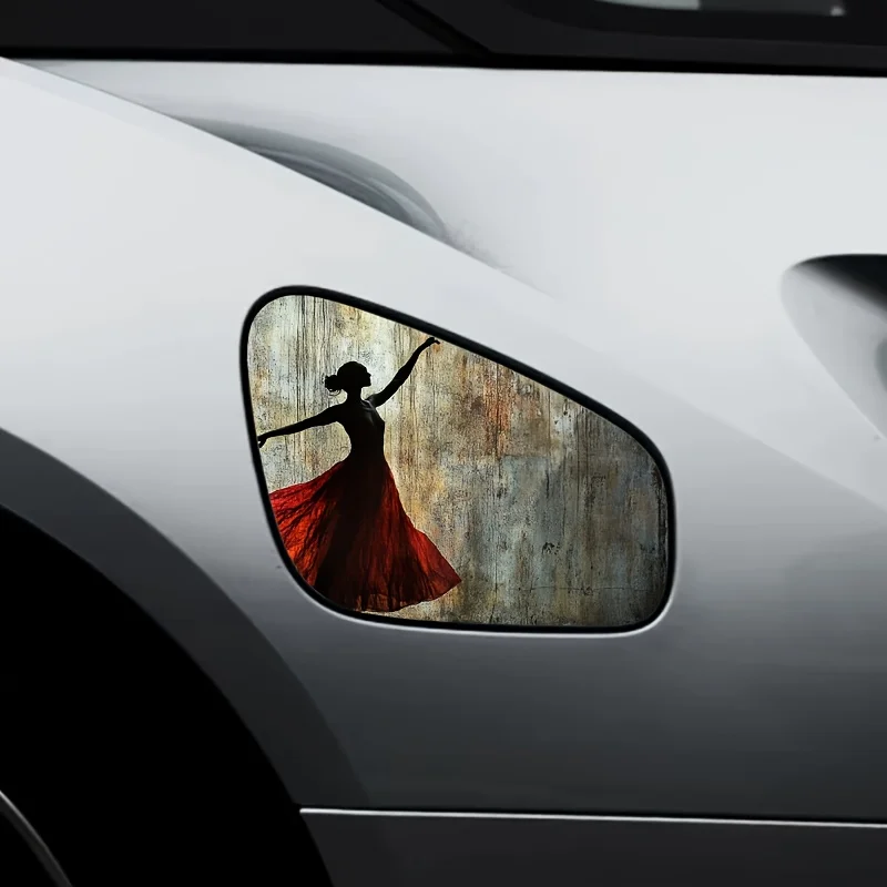 

PVC material, waterproof and scratch resistant. Suitable for metal Ballet Red Dress Fuel Tank Sticker - High quality