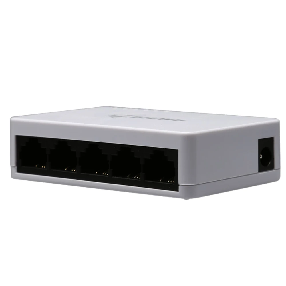 2 шт. DIEWU производитель белый корпус 5 портов RJ45 мегабитный 10/100 Мбит/с Ethernet Lan коммутатор