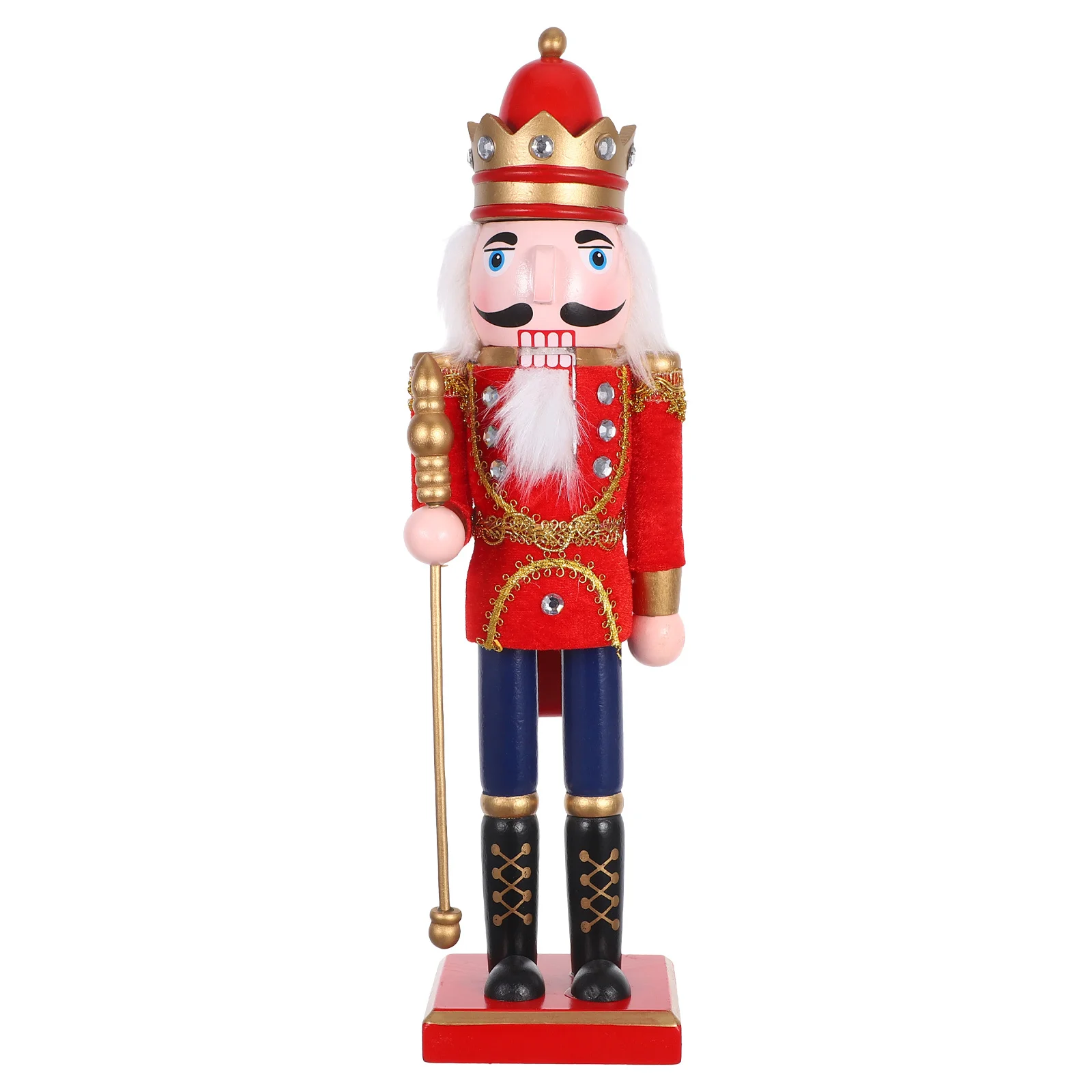 

Festive Wooden Nutcracker Soldier Traditional Craftsmanship Rich Vivid Hues Versatile Decoration Christmas Tabletop Mantel