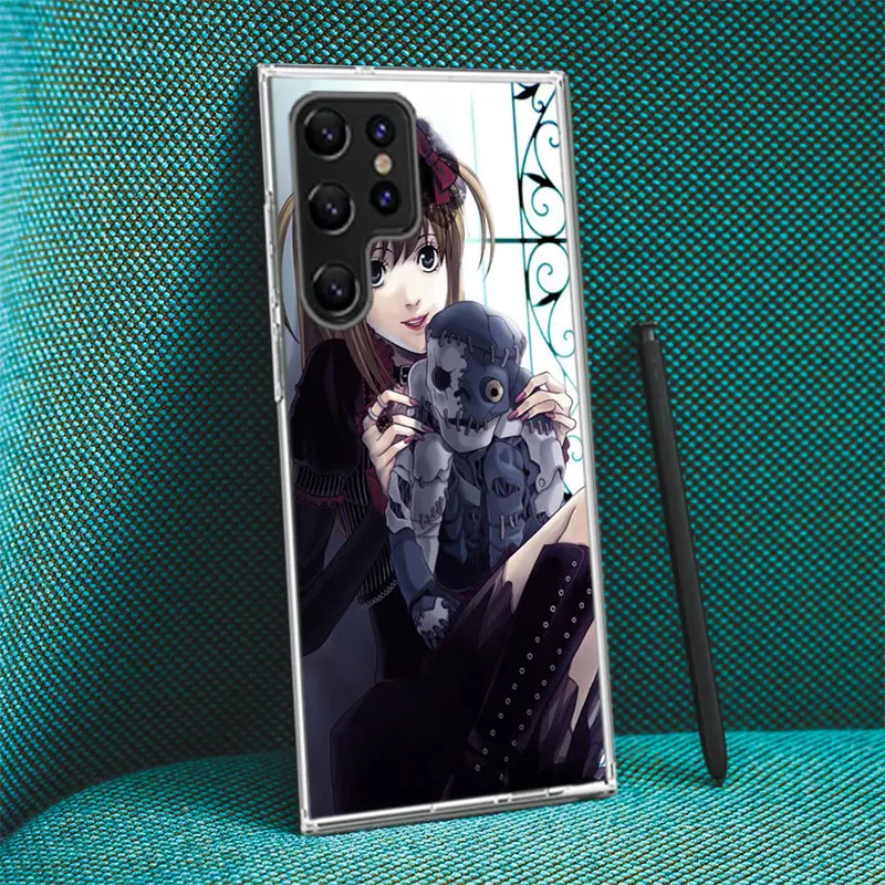 Anime Death note Amane Misa Clear Phone Case For Samsung Galaxy S20 S21 S23 FE S22 Plus S24 Ultra S10 S10E S9 S8 Soft Back Cover