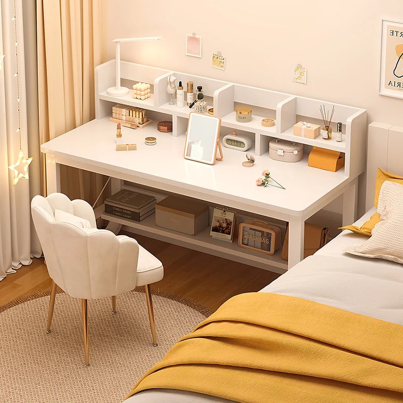 

Dressing table simple modern small computer desk simple desk bookshelf integrated makeup table