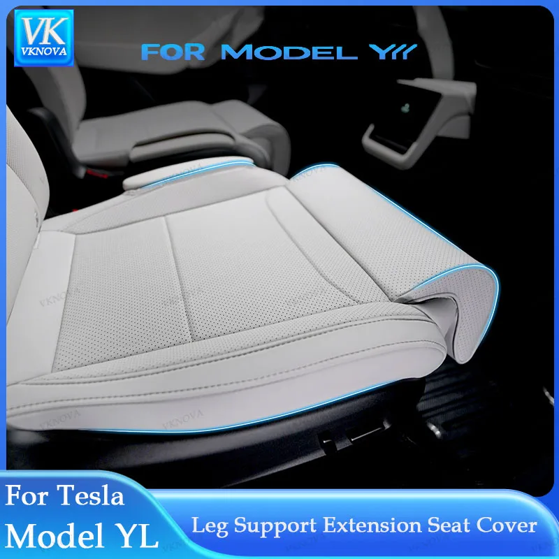 Pour la nouvelle Tesla Model YL, lancement 2026, extension de support de jambe, housse de siège, coussin extensible en mousse à mémoire de forme, accessoires intérieurs de voiture
