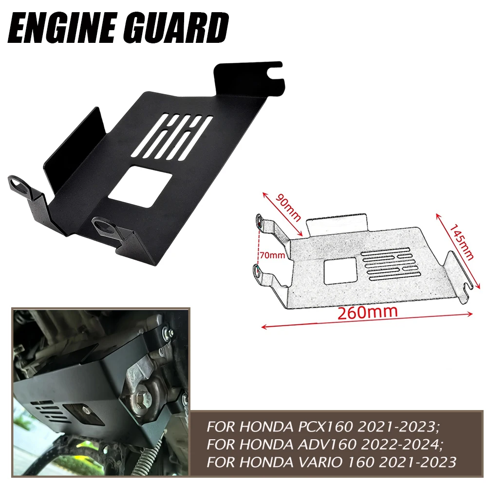 Motorcycle Accessories Engine Guard Protector Chassis Protection Cover Skid Plate For Honda ADV160 PCX160 VARIO160 2023 ADV 160