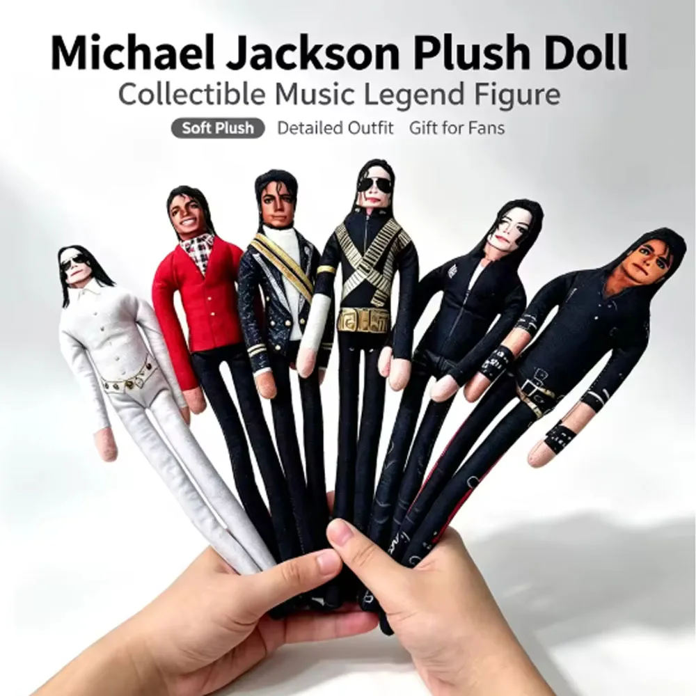 Michael Jackson Cosplay Prop Dolls Plush Figure Abstract Joint Mobility Dolls Soft Stuffed Room Decoration Props Collection Gift