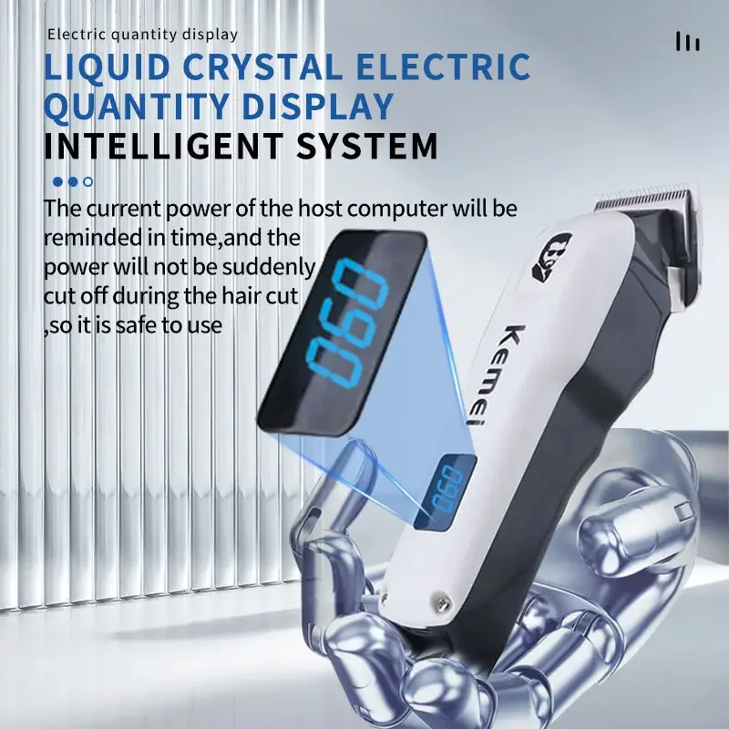 Kemei Mini potente cortadora de pelo inalámbrica eléctrica profesional peluquero cortadora de pelo barba máquina de corte de pelo recargable