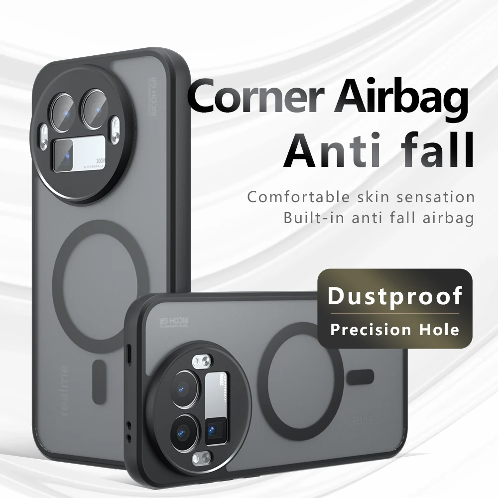 Magsafe 磁気ワイヤレス充電ケース Realme GT 8 プロ GT8 プロ GT8Pro 5 グラム耐衝撃バックカバー Coque