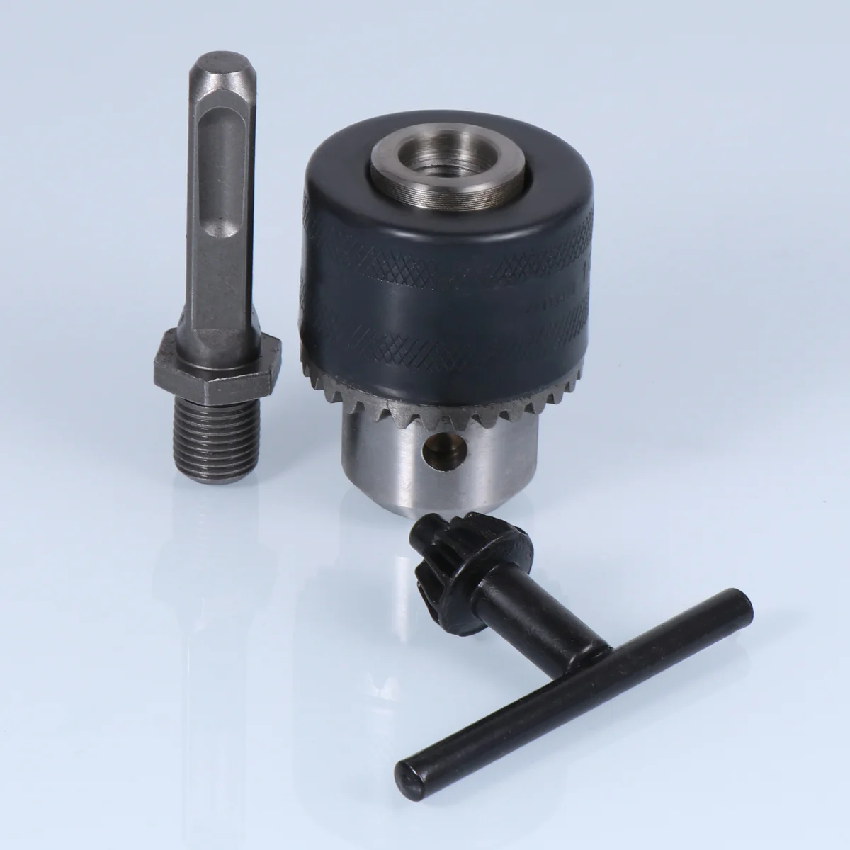 

3Pcs Steel Drill Chuck 15-13mm Keyless Adapter Durable Anti-Rust DIY Hand Drill Bits Converter Black