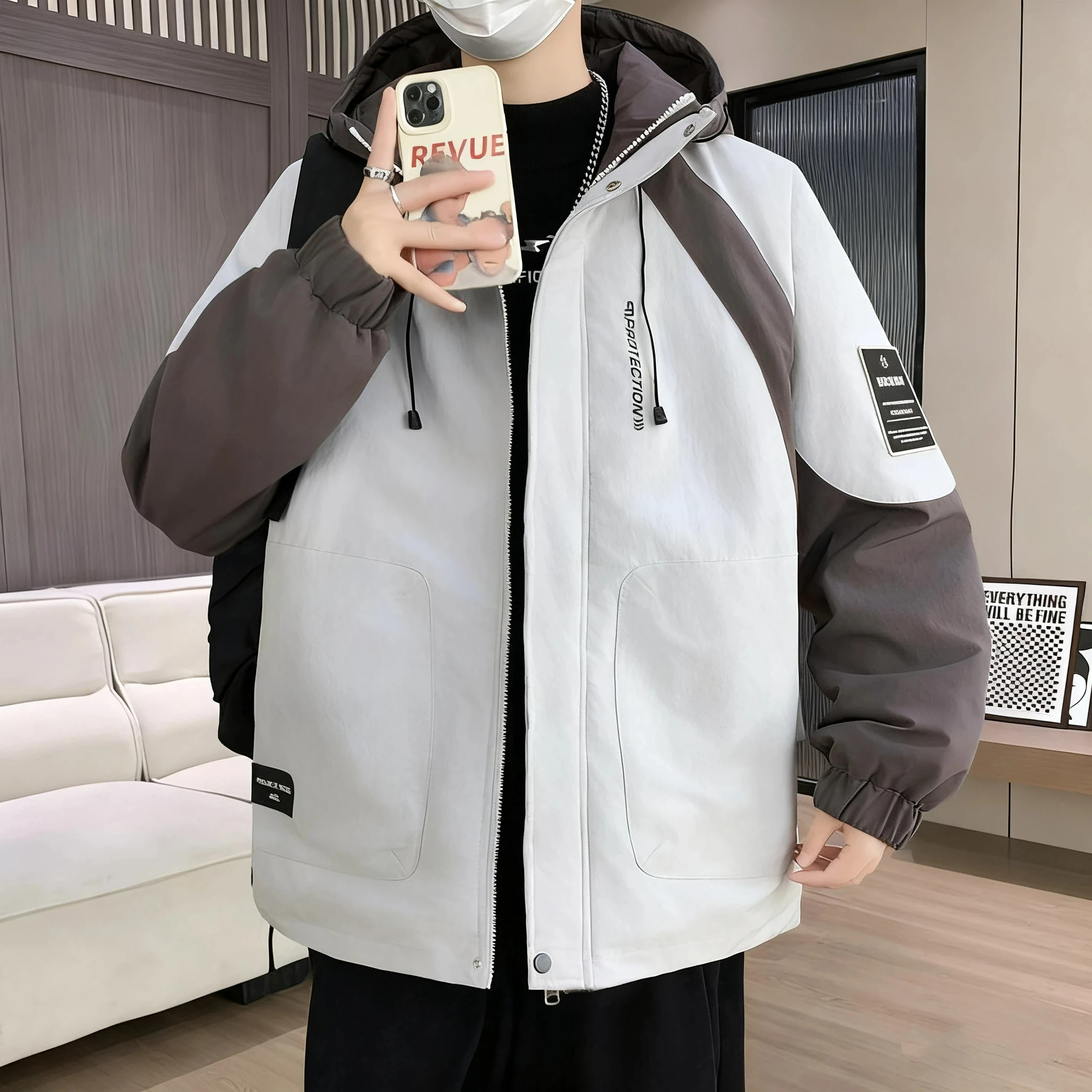 

Stylish Mens Jacket For Youth Autumn New Coat Trendy Handsome Boys Casual Streetwear Outerwear Fashion Man Jacket