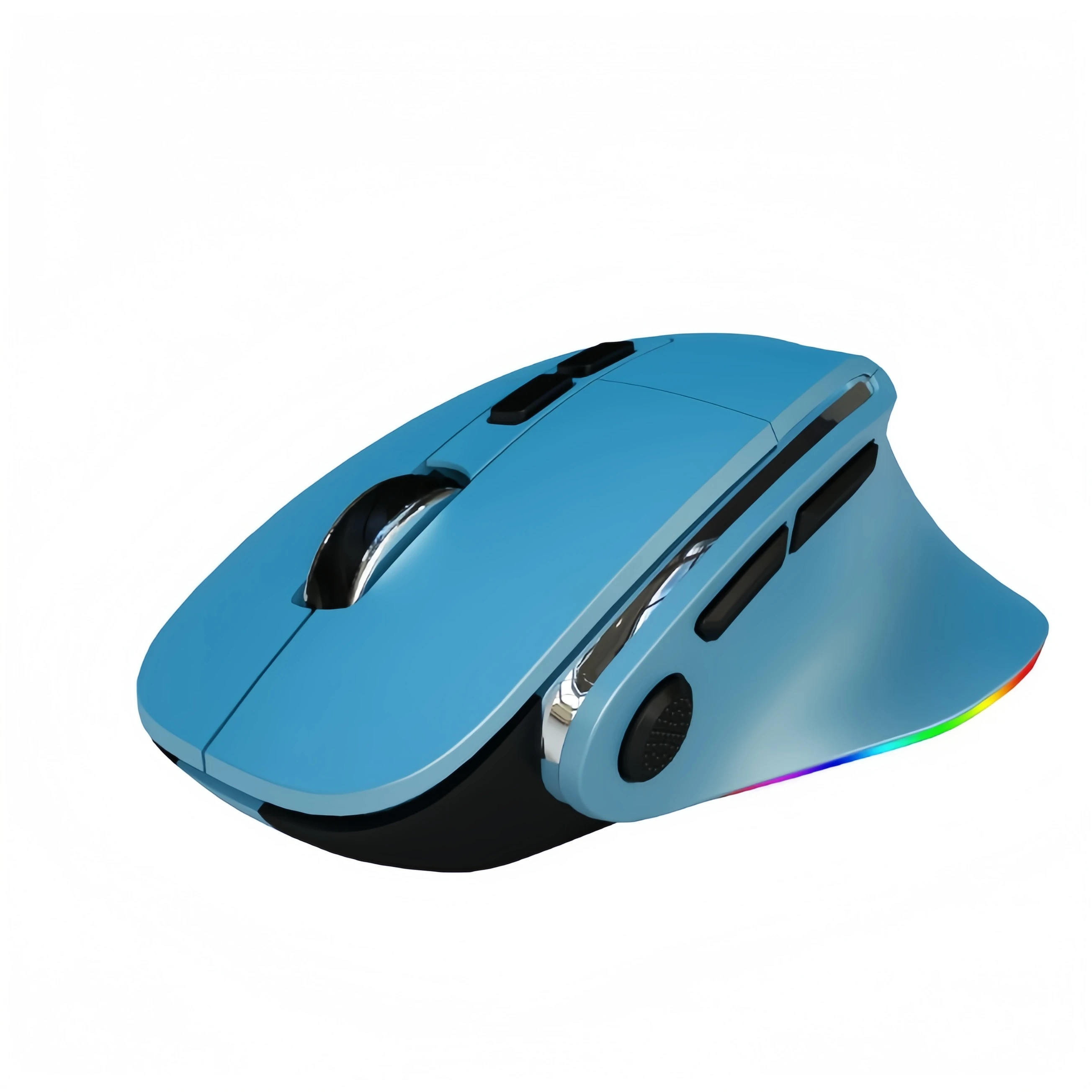 ماوس بلوتوث لاسلكي مزدوج الوضع مريح وقابل لإعادة الشحن RGB للمكتب والألعاب