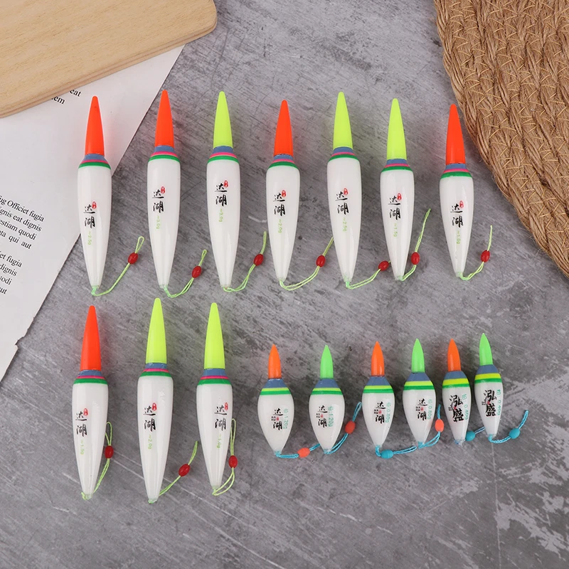 1Pc Green/Red Light Buoy LED Electronic Fishing Plastic Bobbers Small Rock Fishing Floats High Sensitivity Winter Fishing Floats