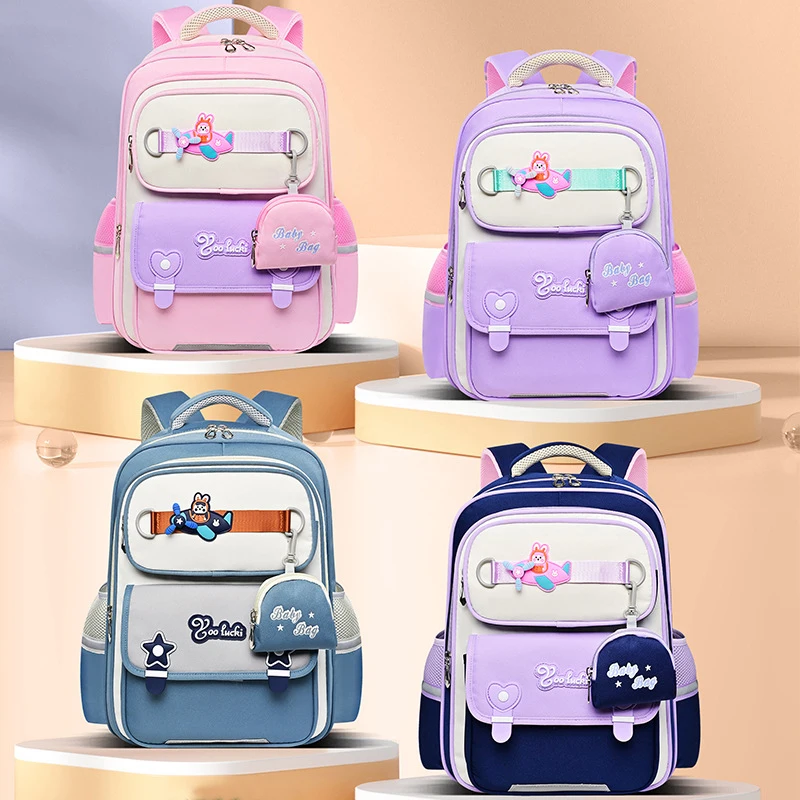 

Pink Girls Backpacks for Elementary School Students in Grades 1-6 Book Bag for Teenagers Boys & Girls Kids School Bag