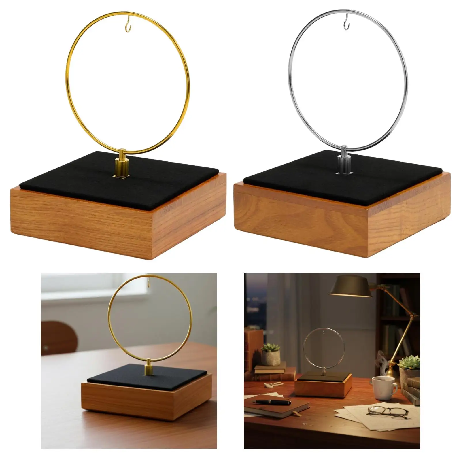 pocket-watch-stand-display-holder-wooden-base-secure-metal-hook-professional-organizer-for-home-jewelry-store