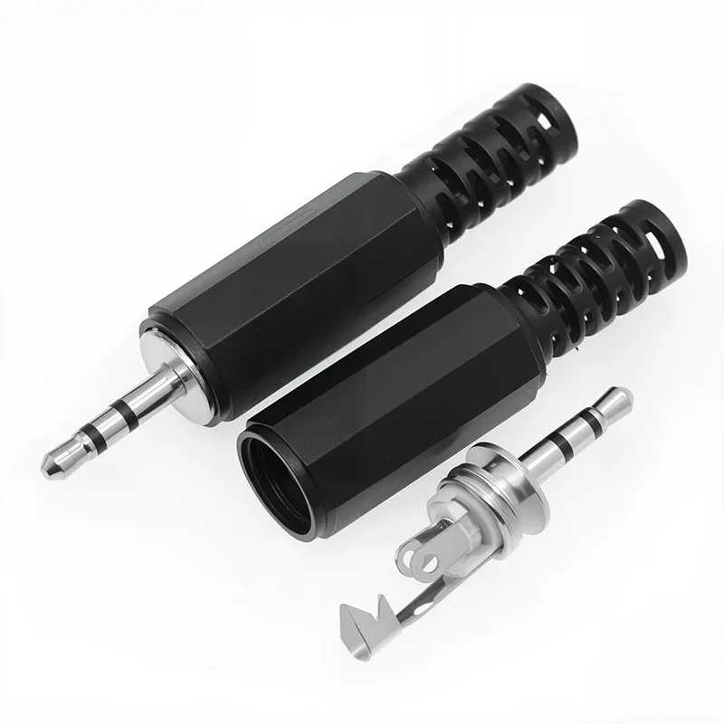 5Pcs 2.5mm Mono Stereo Plug Welding Type Audio Connector 2.5mm Male Plugs for 2.5 Jack Headphone