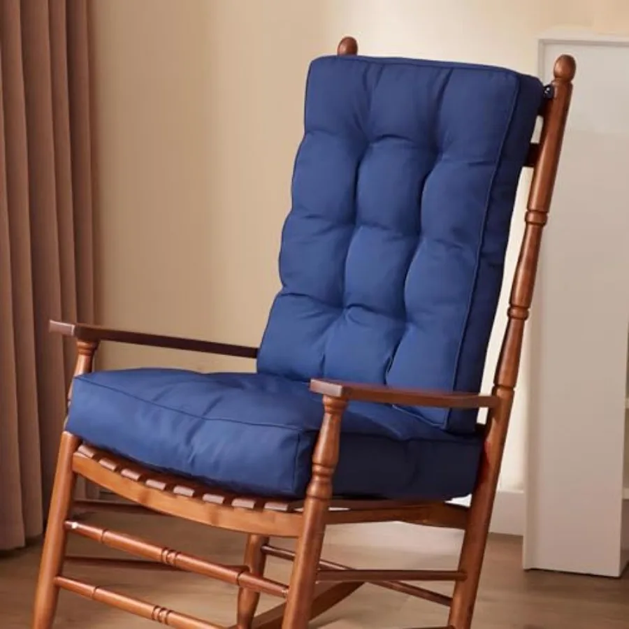 

Rocking Chair Cushion, Waterproof and Fade-Resistant Patio Chair Cushions, Tufted Chair Pads for Rocker Furniture, 17x17 Inch,