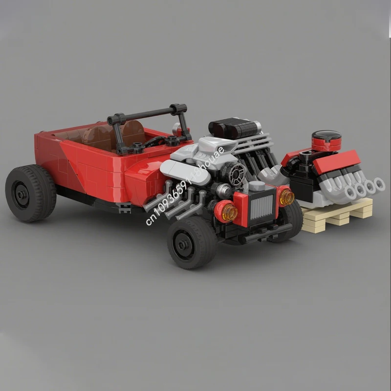 

367pcs MOC Hot Rod Engine Swap City Champion Supercar Building Blocks Christmas Creative DIY Project Perfect For Holiday Gift