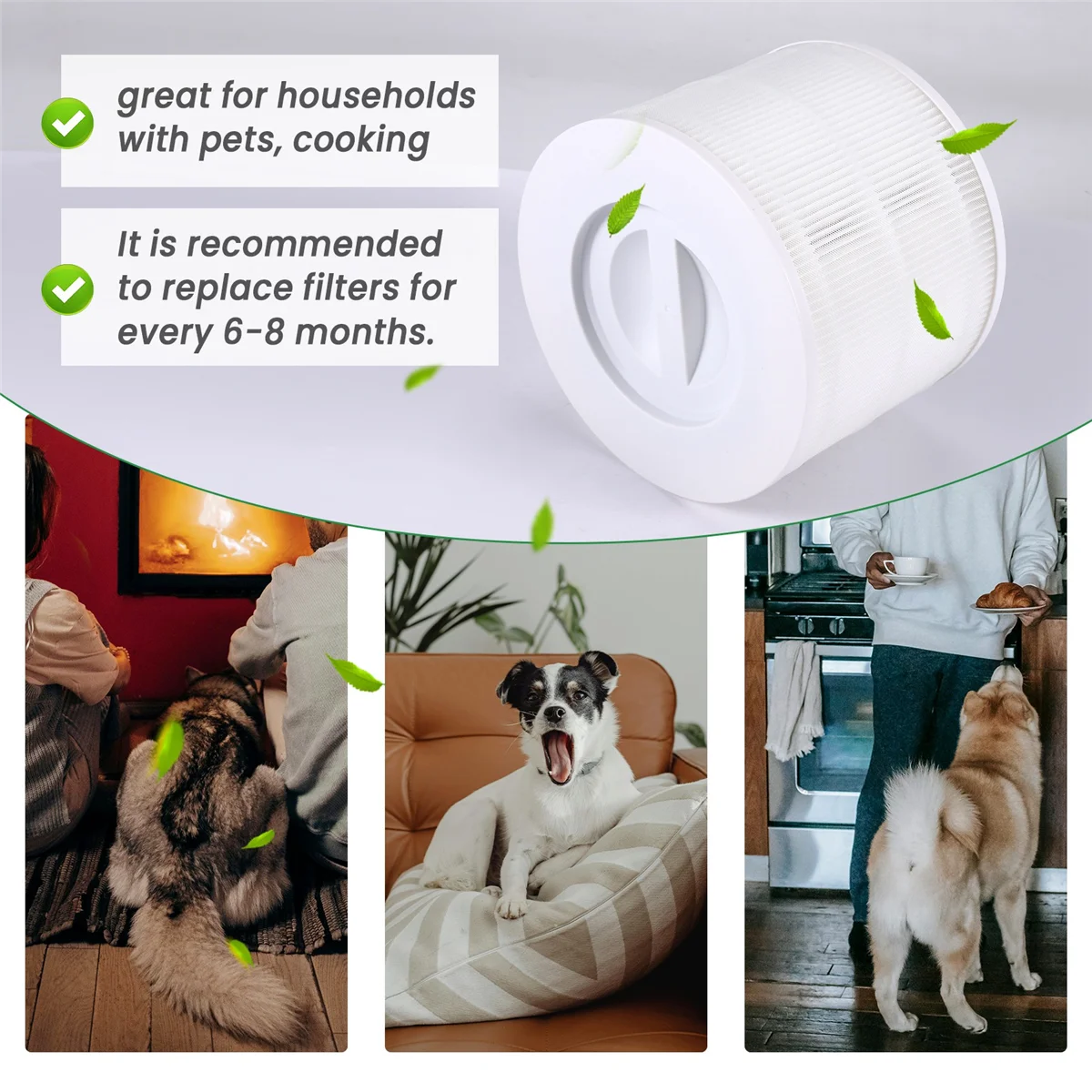 مرشحات الهواء Core 300 استبدال فلتر HEPA الحقيقي لأجهزة تنقية الهواء LEVOIT Core 300 Core 300-RF 1 Pack