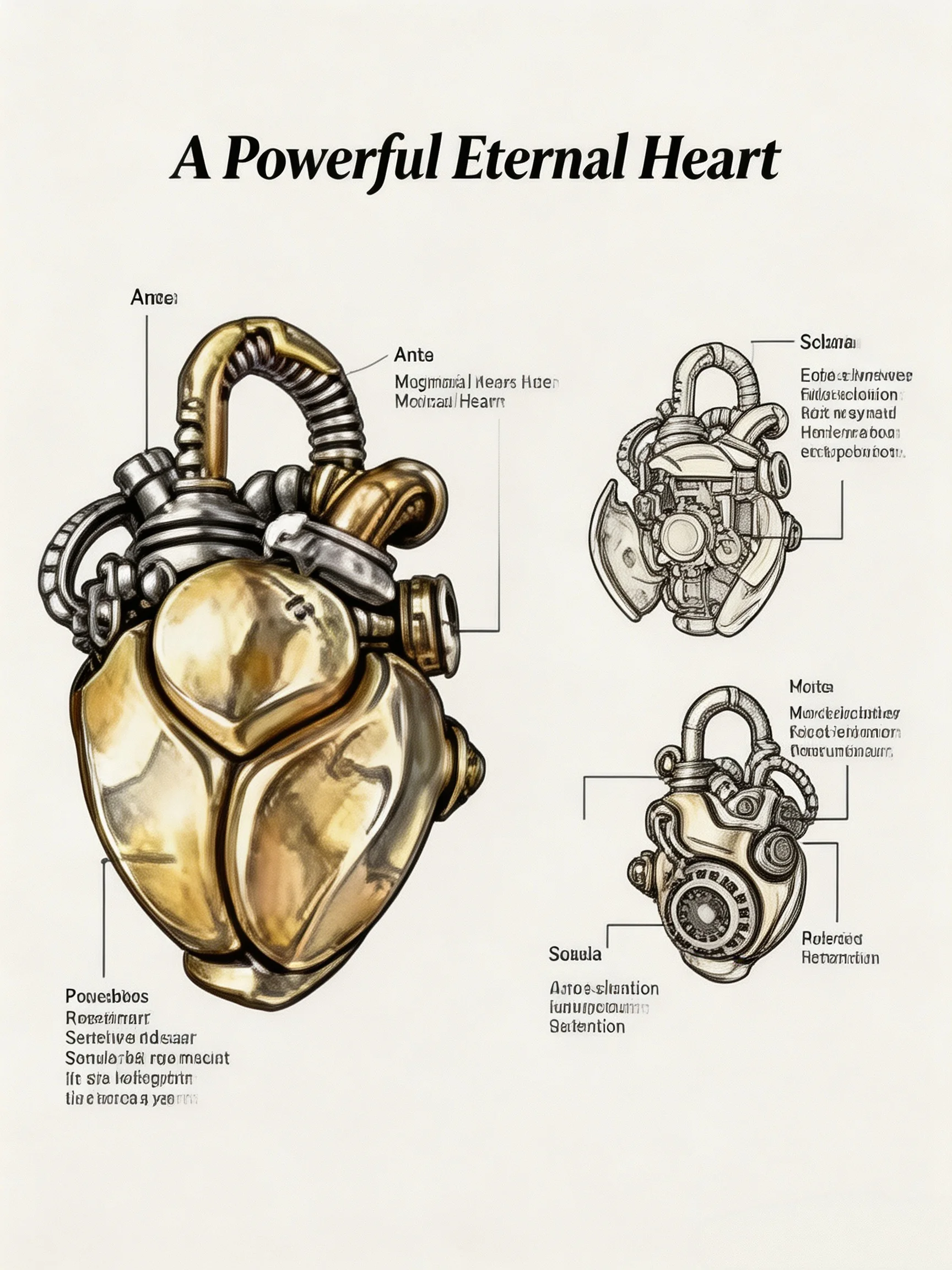 Enhanced Quality Mechanical Heart Pendant Steampunk Kinetic Necklace Gift