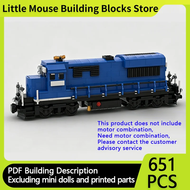 City Car Model MOC Building Bricks U18B Shunting Diesel Locomotive Modular Technology Gifts Holiday Assemble Children Toys Suit