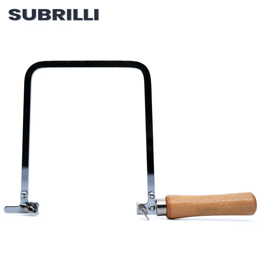 SUBRILLI Coping Saw เหล็กรอบลวดเลื่อยสําหรับหยกหินเซรามิคแก้วไม้โลหะตัดที่ถูกต้อง Sawbow DIY เครื่องมือ