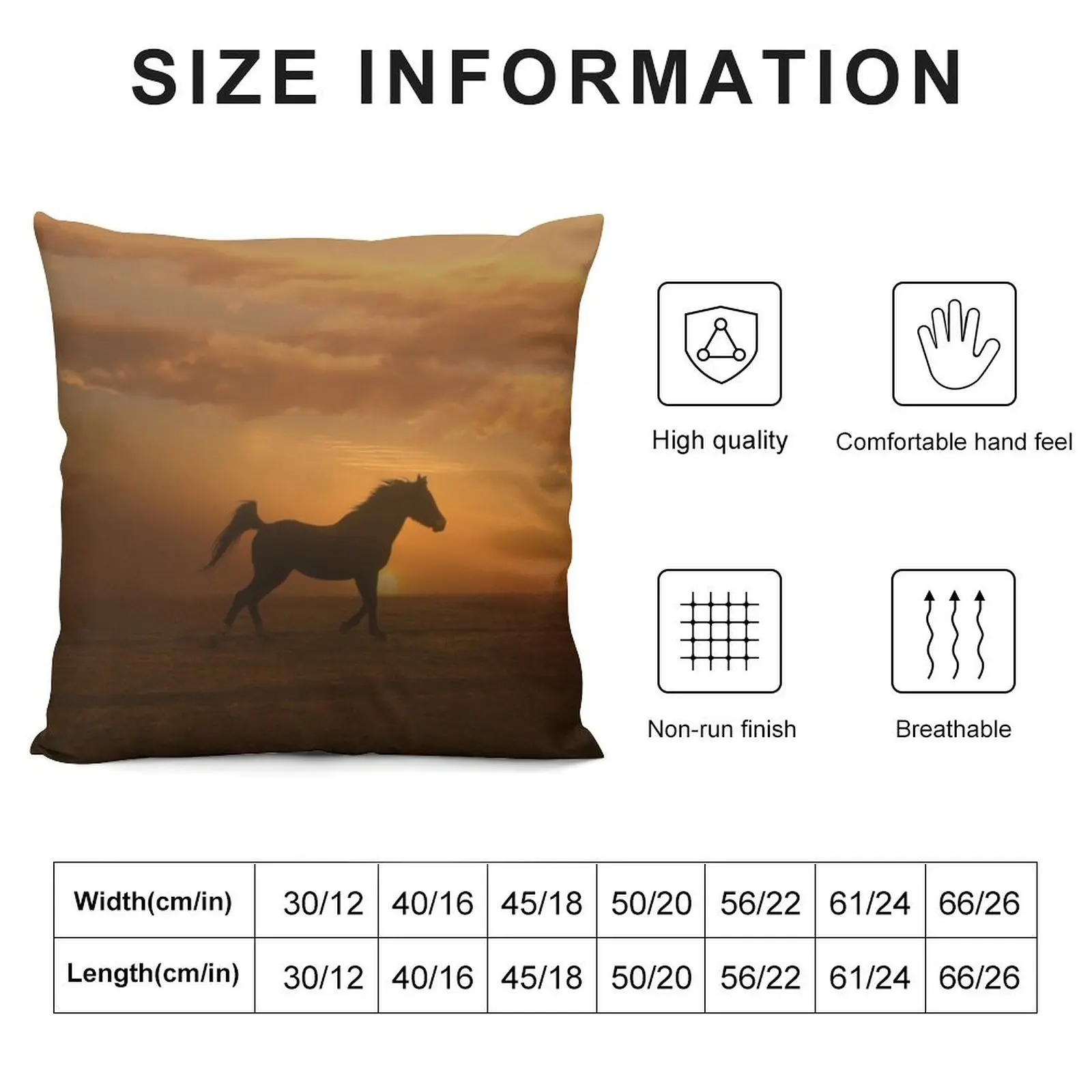 Arabian Horse and Sunset Throw Pillow Christmas Covers Plaid Sofa Pillow Case Luxury Living Room Decorative Cushions pillow