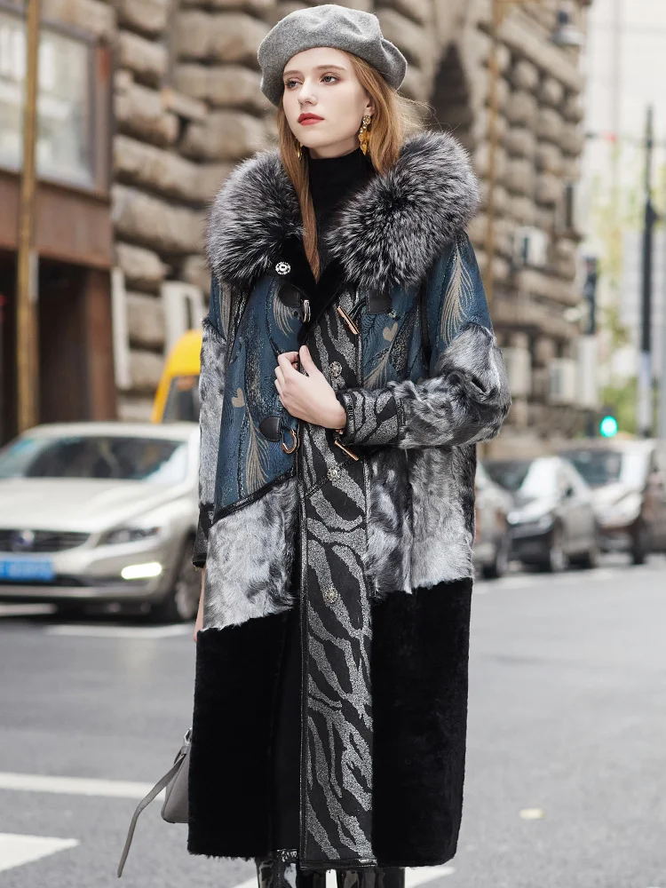 2023 Winter Fashion Patty Sheep Fur Women's Coat Fur Hooded Lamb Fur Grass Coat