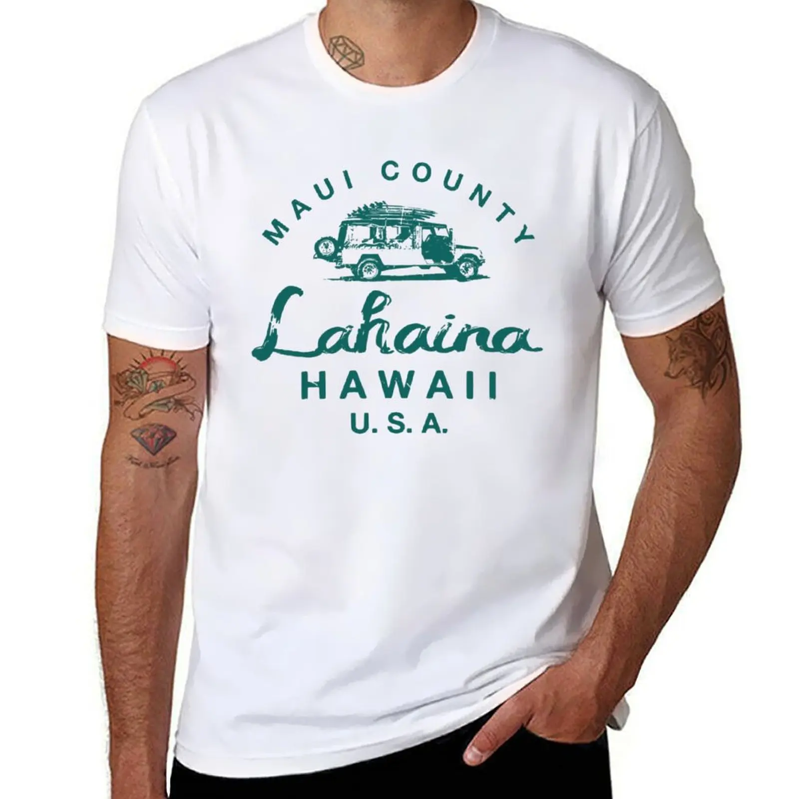 

MAUI Hawaii Lahaina T-Shirt t shirt man designer t shirts with prints cotton t shirt man T-shirt