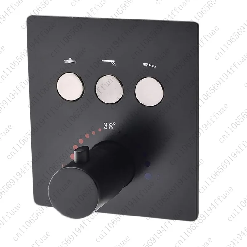 Shower Valve 3-Way Thermostatic Pressure-Balanced Brass Water Divider Enables flexible selection of bathroom shower faucets